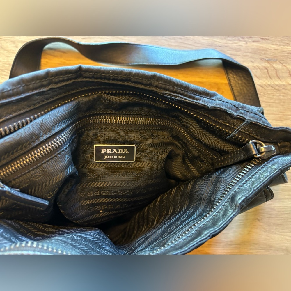 Prada Nylon & Leather Black Tote - Picture 6 of 9